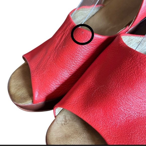 Fly London Red Leather Hert Sandals Women’s EU 41 / US 10.5 - Picture 15 of 15